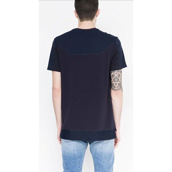 Quinn Kanodia Fabric Blocked T-Shirt QM71726-001-M5 Men’s Smal Short Sleeve Blue - Picture 2 of 8